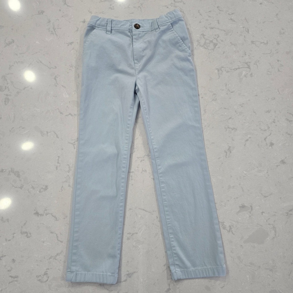 Carters Girls Light Blue Chino Pants Straight Leg Stretch Size 7 7A CAR77621-S51